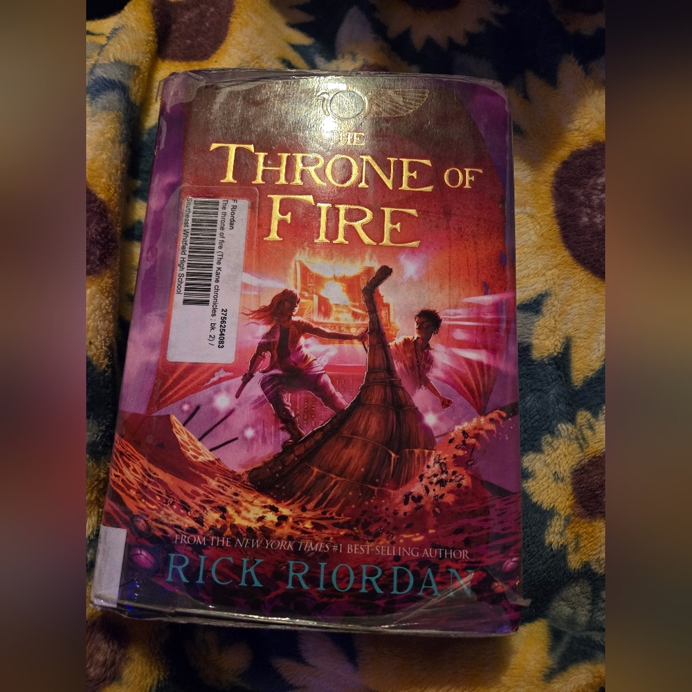 The Throne of Fire Hardcover Book Kane Chronicles Old Highshcool Copy